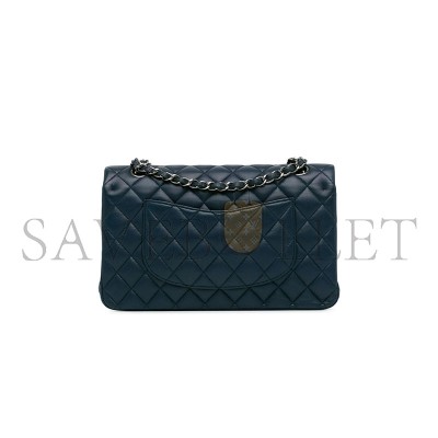 CHANEL BLUE MEDIUM CLASSIC LAMBSKIN DOUBLE FLAP BAG A01112 (25*15*6cm)